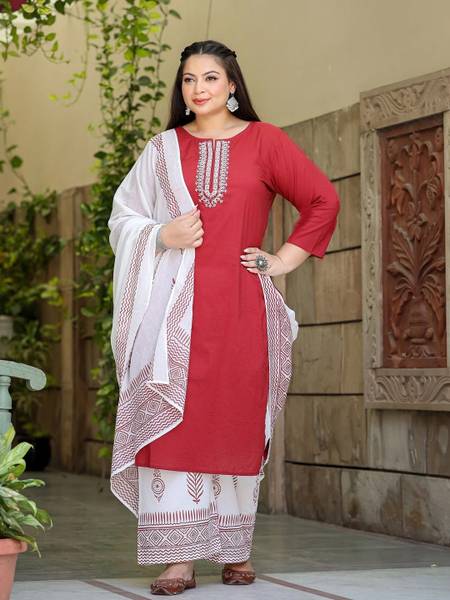 irtiqa Women Kurta Palazzo Dupatta Set