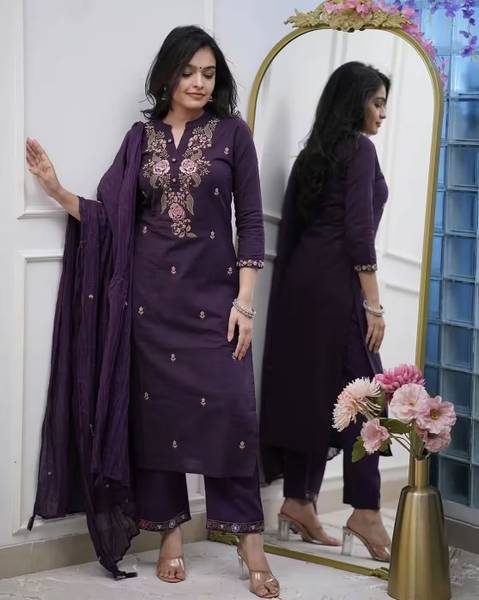 tckty Women Kurti Pant Dupatta Set