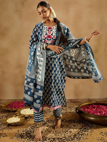 Indo Era Women Kurta Pant Dupatta Set
