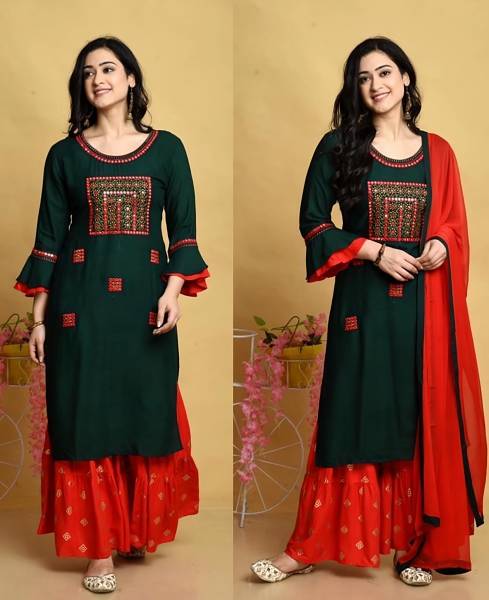 Leog Women Kurta Pant Dupatta Set