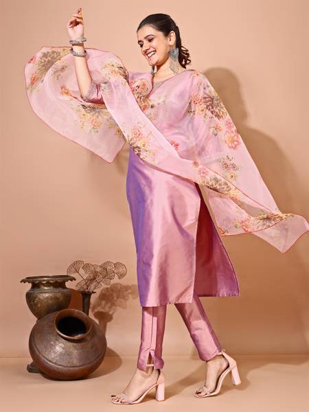 AYUKTA INTERNATIONAL Women Kurti Pant Dupatta Set