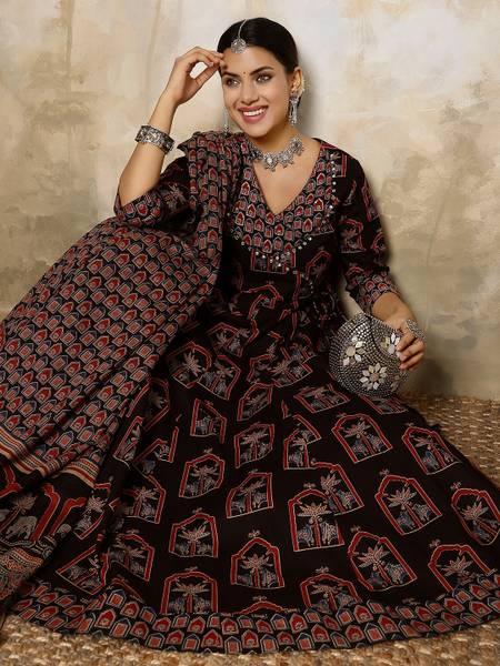 Gulmohar Jaipur Women Kurta Palazzo Dupatta Set