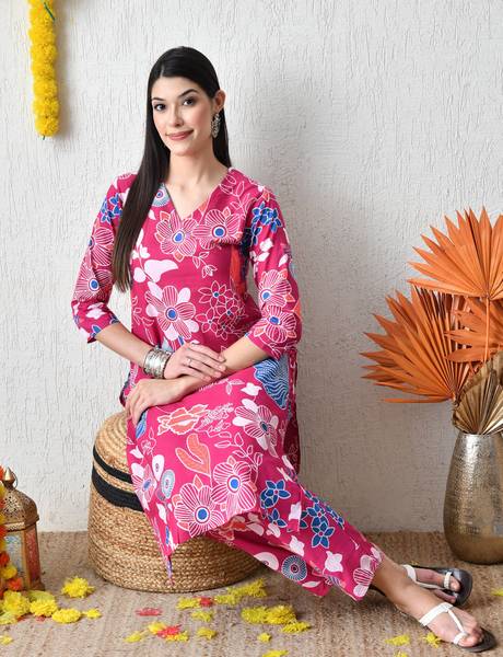 KJFAB Women Kurta Pant Set