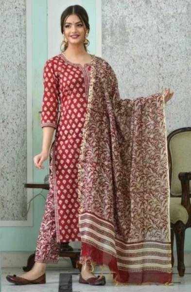 rudrama Women Kurta Pant Dupatta Set