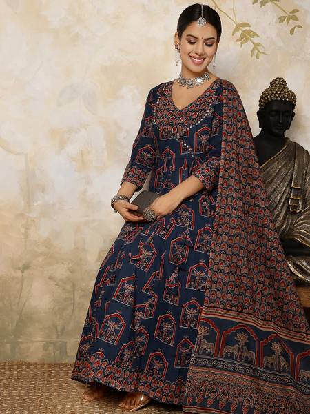 Gulmohar Jaipur Women Kurta Palazzo Dupatta Set