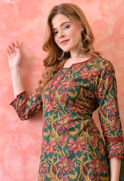 KJFAB Women Kurta Pant Set