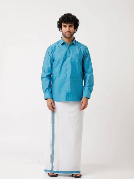 Famuzz Men Shirt Dhoti Set