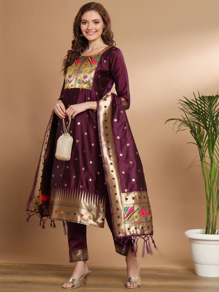 VredeVogel Women Kurta Pant Dupatta Set