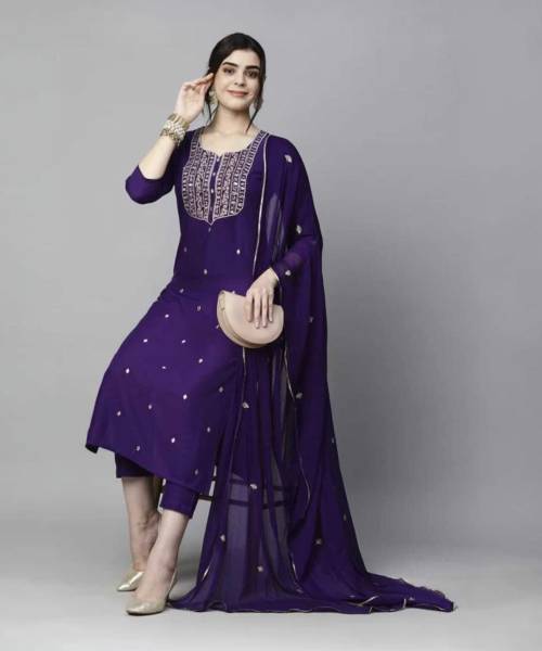 ANJIKI Women Kurti Pant Dupatta Set