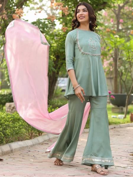 Jaipur Kurti Women Kurta Sharara Dupatta Set