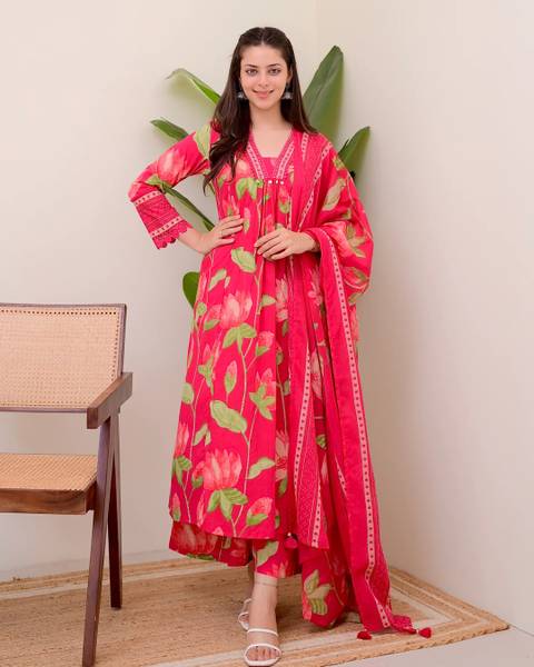 Saabhi Women Kurta Palazzo Attached Dupatta Set