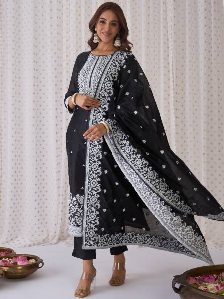 Indo Era Women Kurta Pant Dupatta Set