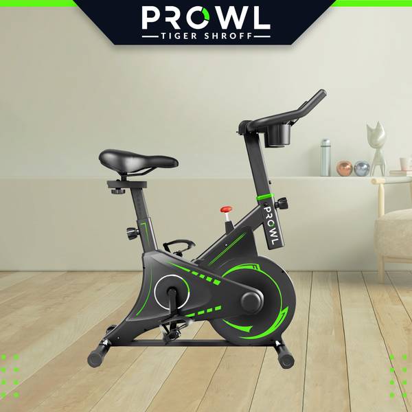 PROWL by TIGER SHROFF PULSE MAX Spin Bike Exercise Cycle with 6 Kg Flywheel for Home Spinner Exercise Bike
