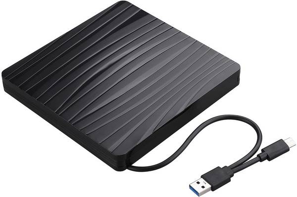 ULTRABYTES External DVD Drive USB 3.0 Type-C USB-C Portable CD DVD +/-RW Optical Drive External DVD Writer
