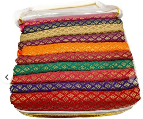 Aashirwad Creations Brocade Embellished Blouse Material