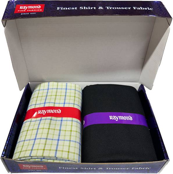 Raymond Cotton Blend Solid, Checkered Shirt & Trouser Fabric