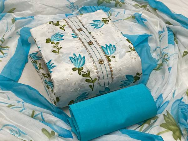 Vinayak fashoin Pure Cotton Embroidered Kurta & Churidar Material