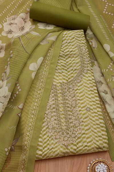 soch Organza Geometric Print Salwar Suit Material