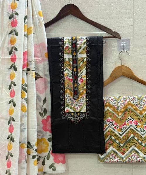 krishna boutique Pure Cotton Printed Salwar Suit Material