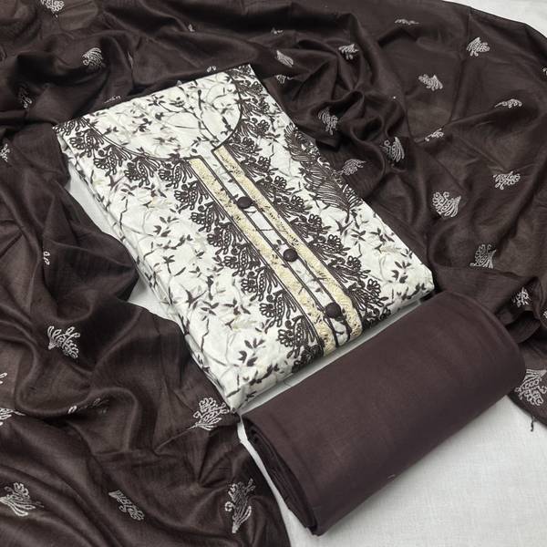 krishna boutique Pure Cotton Printed Salwar Suit Material