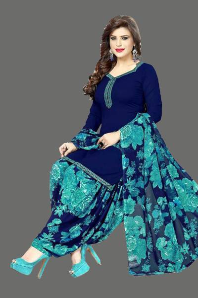ANIRAV Crepe Printed Salwar Suit Material