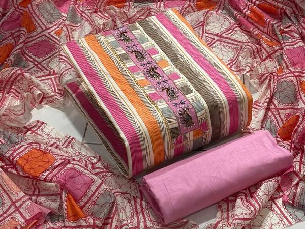 VC Fashion Pure Cotton Printed Kurta & Churidar Material