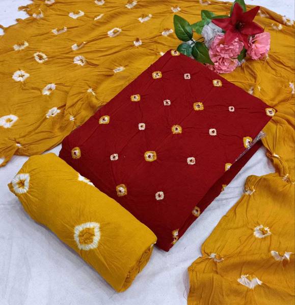 RJ CREATION Cotton Blend Dyed Salwar Suit Material