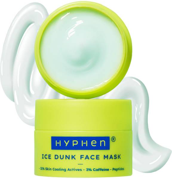 HYPHEN Ice Dunk Face Mask With 31% Cooling Actives | 3% Caffeine - Instant Depuff