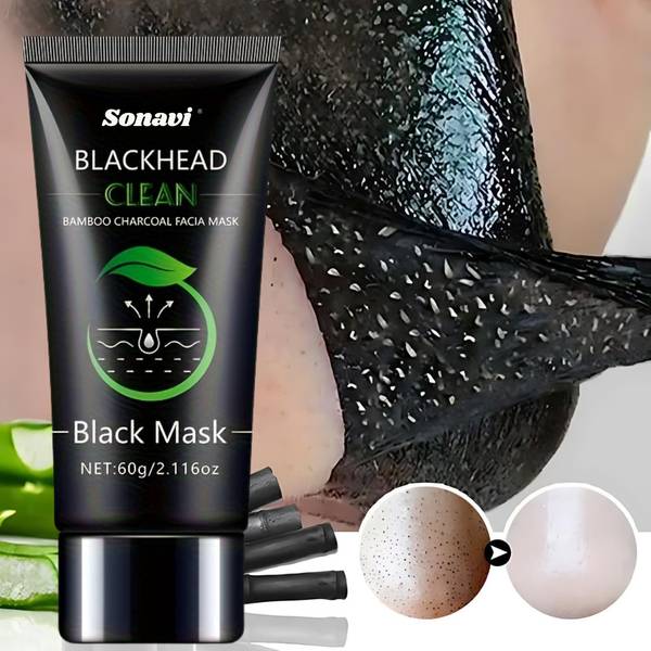 Sonavi Charcoal Peel-Off Mask for Smooth, Blemish-Free Skin | Peel Off Mask
