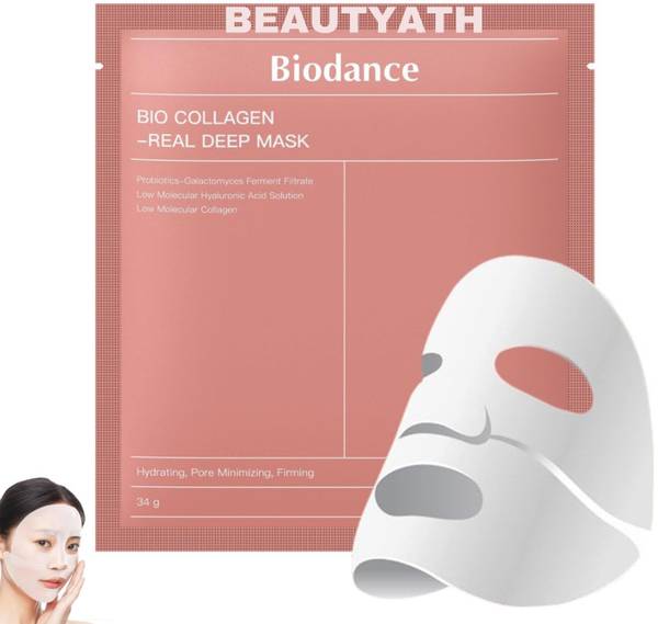 BEAUTYATH Korean Bio Dance Bio-Collagen Mask, Made in Korea, Bio Collagen Face Mask,