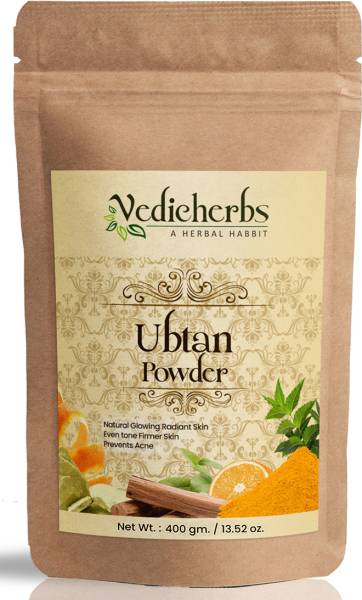 Vedicherbs Ubtan Powder for Natural Glowing Skin, Tan Removal, Skin Whitening, Reduce Scars