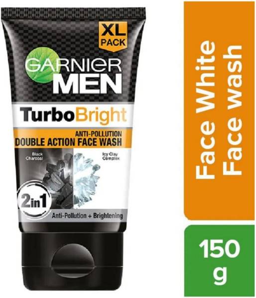 GARNIER Turbo Bright Anti-Pollution Double Action Face Wash