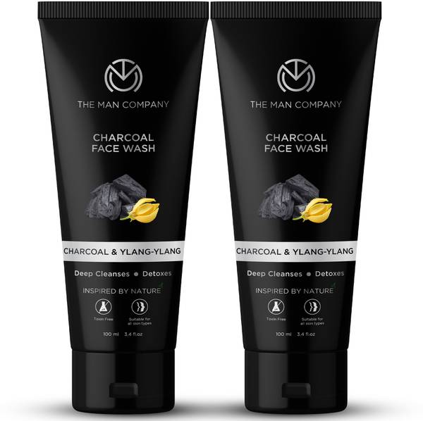 THE MAN COMPANY Activated Charcoal  Acne Oil Control - 100ml*2 Face Wash