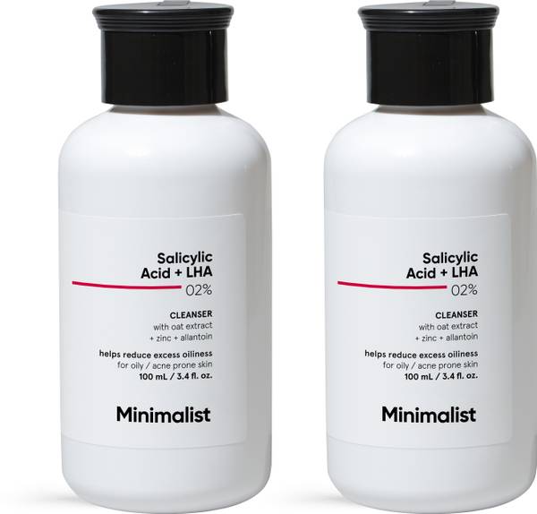 Minimalist 2% Salicylic Acid For Oily Skin | Sulphate Free, Anti Face Cleanser With Lha & Zinc For Acne Or Pimples Face Wash