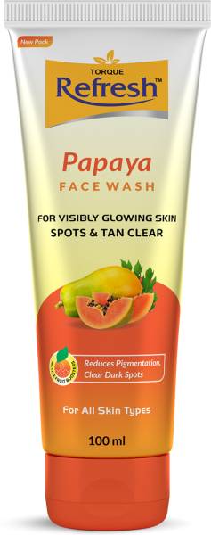 Torque Refresh Papaya Facewash For Visibly Glowing Skin with Active Fruit Boosters Face Wash