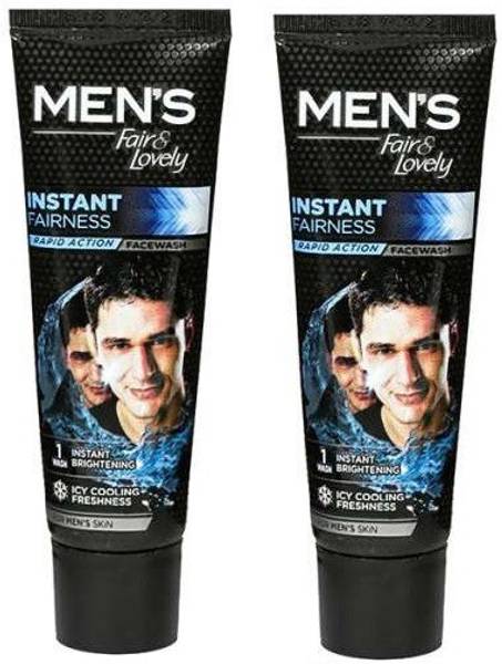 Fair & Lovely Men's Instant Fairness Rapid Action 50gm pack of 2 Face Wash