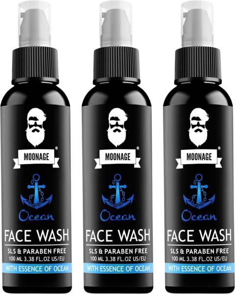 Moonage Ocean for Men, Fights Acne & Pimple, Skin Brightening, All Skin Types Face Wash