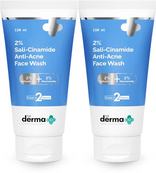 The Derma Co Sali-Cinamide Anti-Acne with 2% Salicylic Acid & 2% Niacinamide ,Powe of 2 actives Face Wash