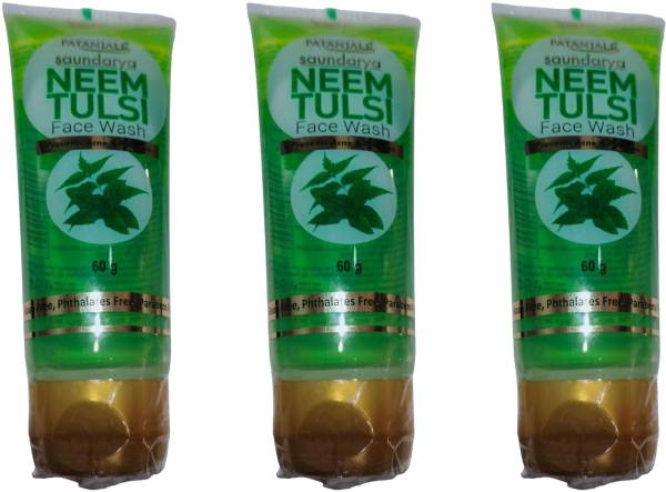 PATANJALI Neem & Tulsi (60 G) Pack of 3 Face Wash