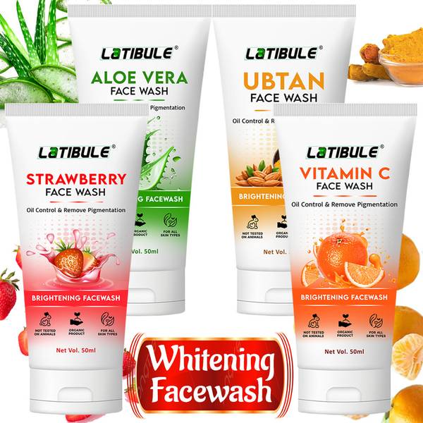 Latibule Vitamin C Facial Wash with Aloe and Strawberry for Soothing