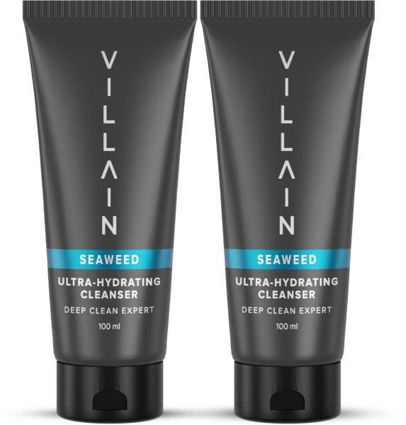 VILLAIN Ultra Hydrating Cleanser (Seaweed) pack of 2 Face Wash