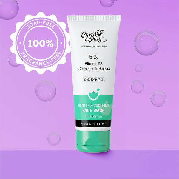 Chemist at Play Gentle & Soothing | 100% Soap Free Facewash | Cleanser for Women & Men Face Wash
