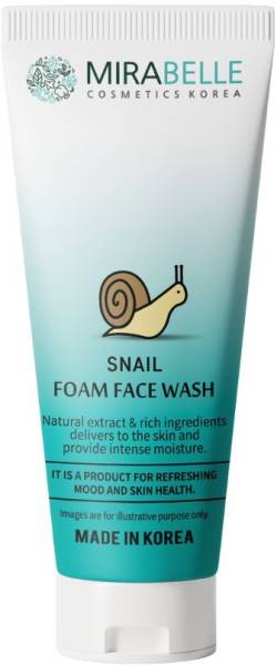 Mirabelle Snail Foam Face wash for Acne, Pigmentation and Promote collagen - Made in Korea Face Wash