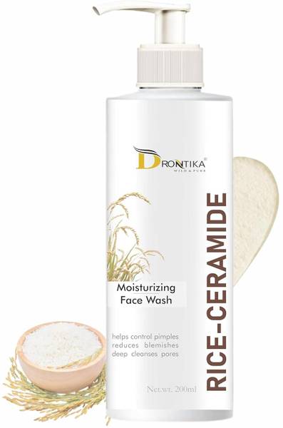 drontika Wild & Pure Rice Moisturizing Enriched with Niacimaide & Fruits Ceramide Hydrating Cleanser Face Wash