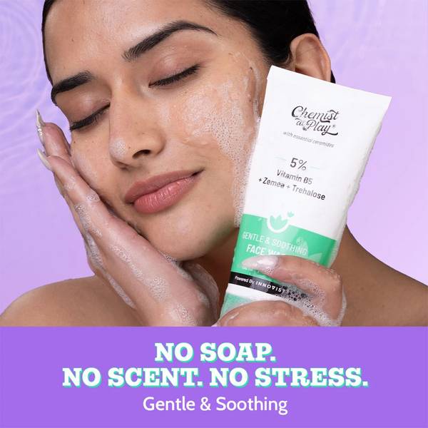 Chemist at Play Gentle & Soothing | 100% Soap Free | Facewash for Women & Men Face Wash