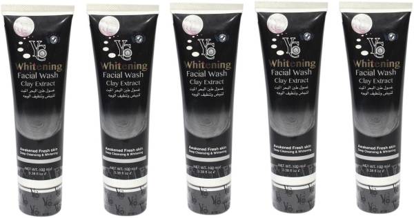 YC Whitening Facial Clay Wash with Deep Cleansing (Pack of 5) 100mlx5 Face Wash