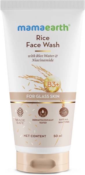 Mamaearth Rice Water & Niacinamide for Glass Skin Face Wash