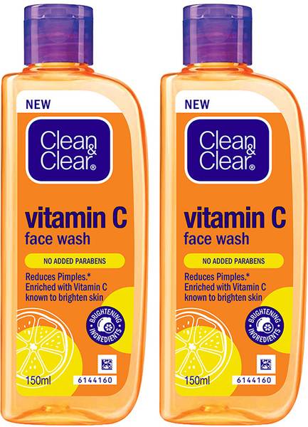 Clean & Clear Vitamin C| Reduces pimples | Enriched with Vitamin C to soothe skin Face Wash