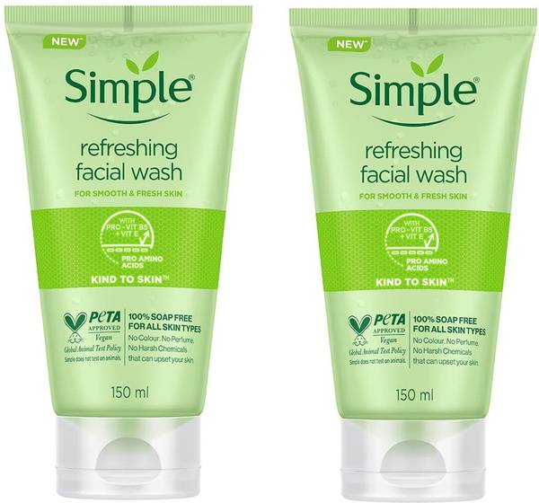 Simple Refreshing Facial Wash 150 ml each ( Pack of 2) Face Wash