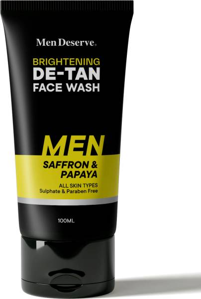 Men Deserve Skin Brightening for Men | TAN Removal for Men with Saffron and Papaya Face Wash